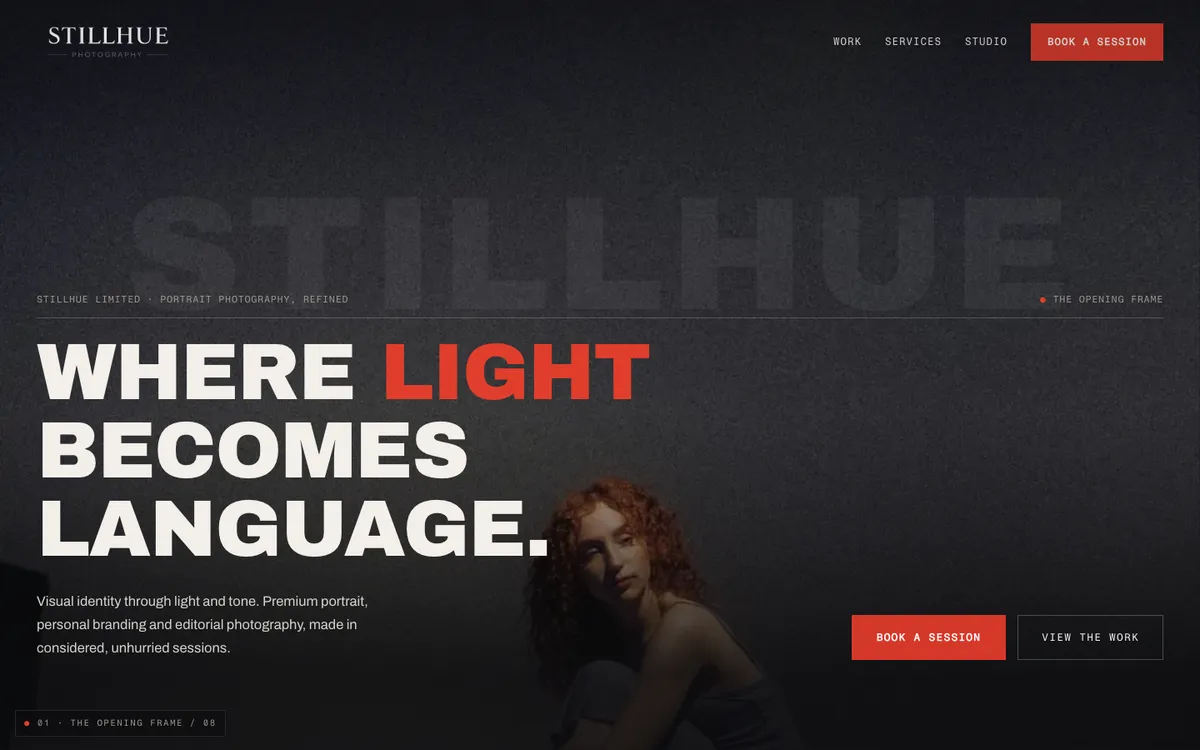 StillHue website design