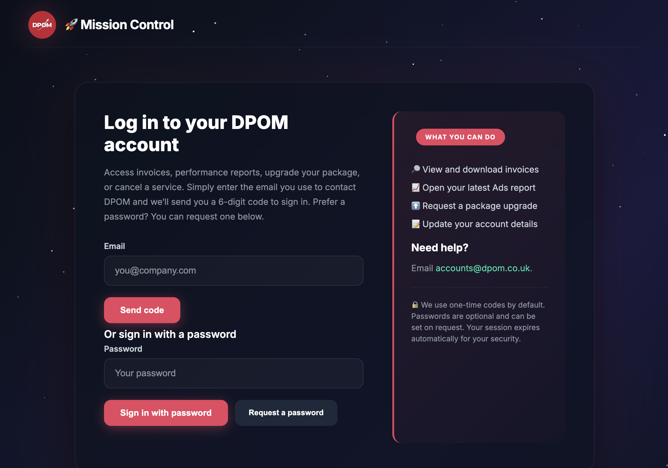 Mission Control - Your Personal Client Hub
