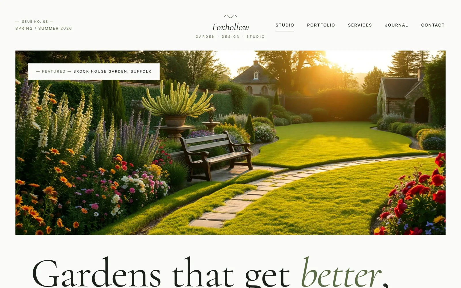 Foxhollow Gardens website preview